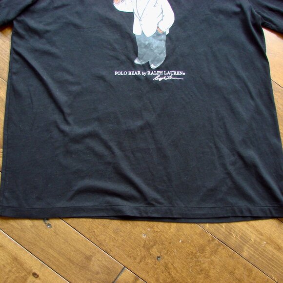 Polo Ralph Lauren Black Tee Shirt Tuxedo Martini Bear Size XL - Picture 4 of 13